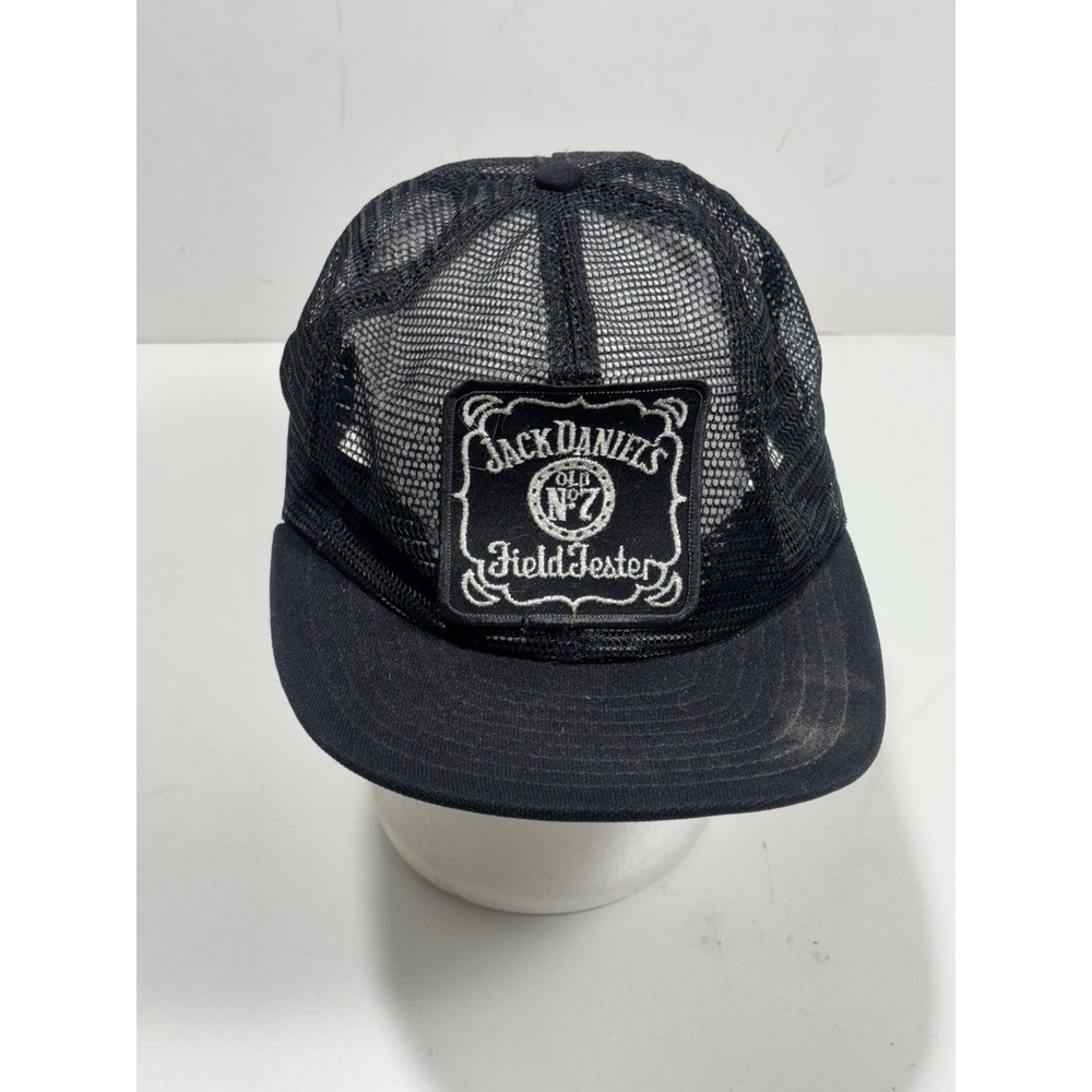 Vintage 80's Jack Daniels‎ Sour Mash Whiskey Patch Trucker Baseball Hat Snapback